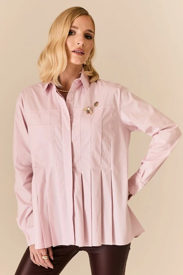 Camisa Tricoline Com Pregas