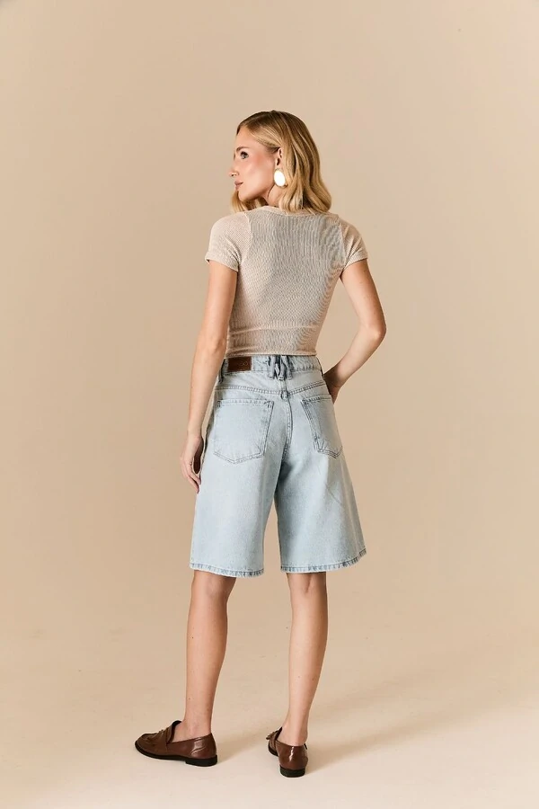 Blusa Malha Canelada Sem Costura