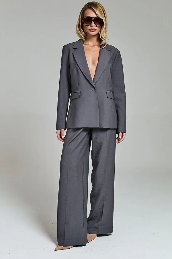 Blazer Alfaiataria Acinturado Com Lapela