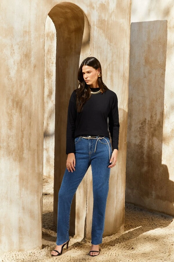 Calça Jeans Barra a Fio
