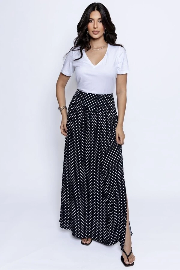 T-shirt Retinha Decote V