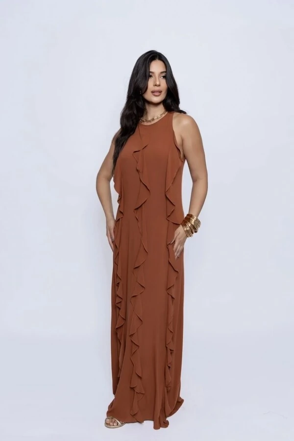 Vestido Regata Babado Jabour