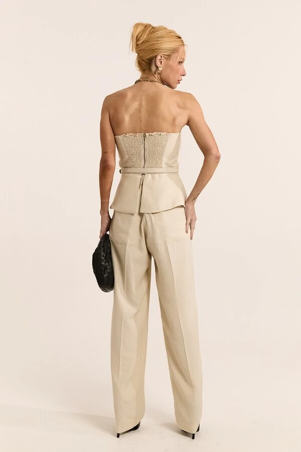 Corset Tomara que Caia em Alfaiataria com Cinto Timeless