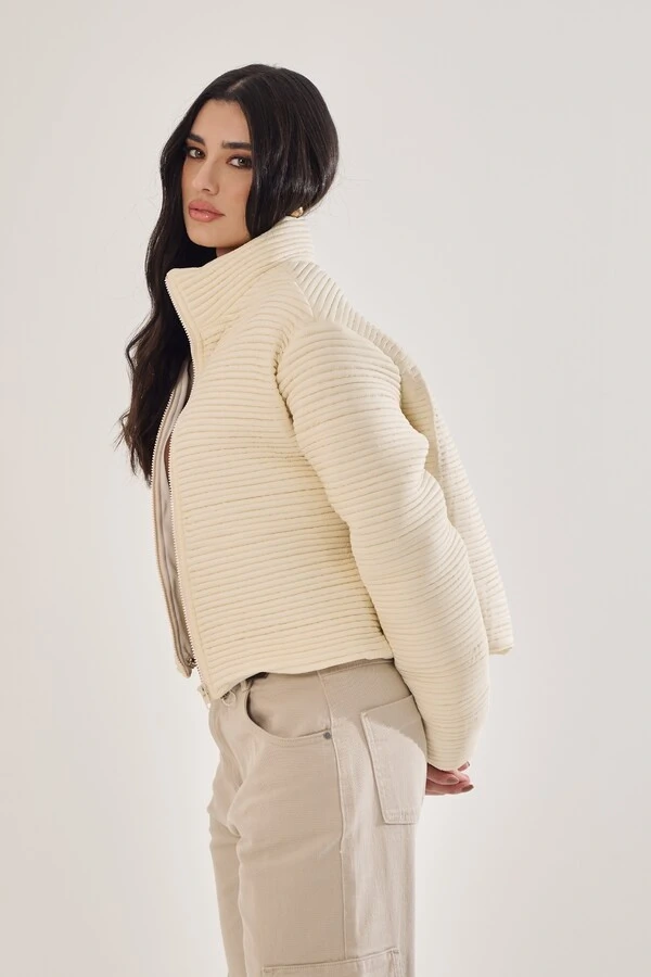Jaqueta Puffer Canelada Bubble