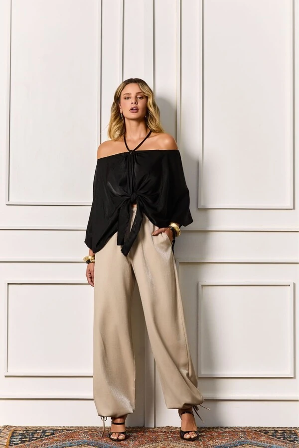 Blusa Ombro a Ombro Amarração