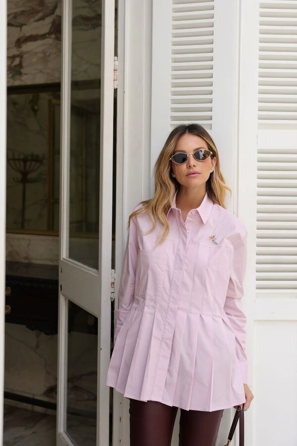 Camisa Tricoline Com Pregas