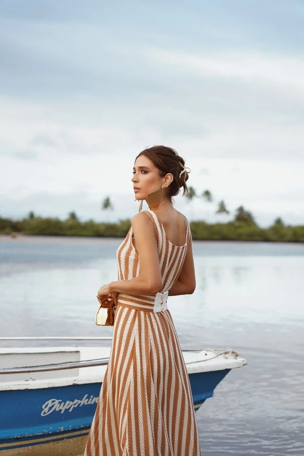 Vestido Crochet C/ Faixa