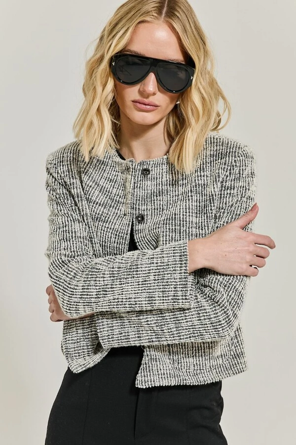 Casaqueto Malha Tweed Alfaiatado