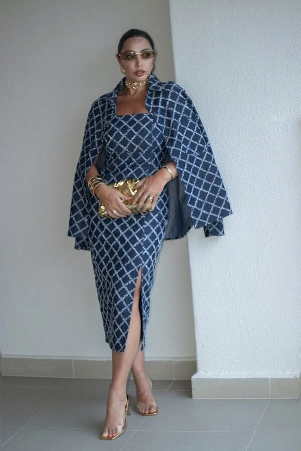 Vestido Denim Bordado