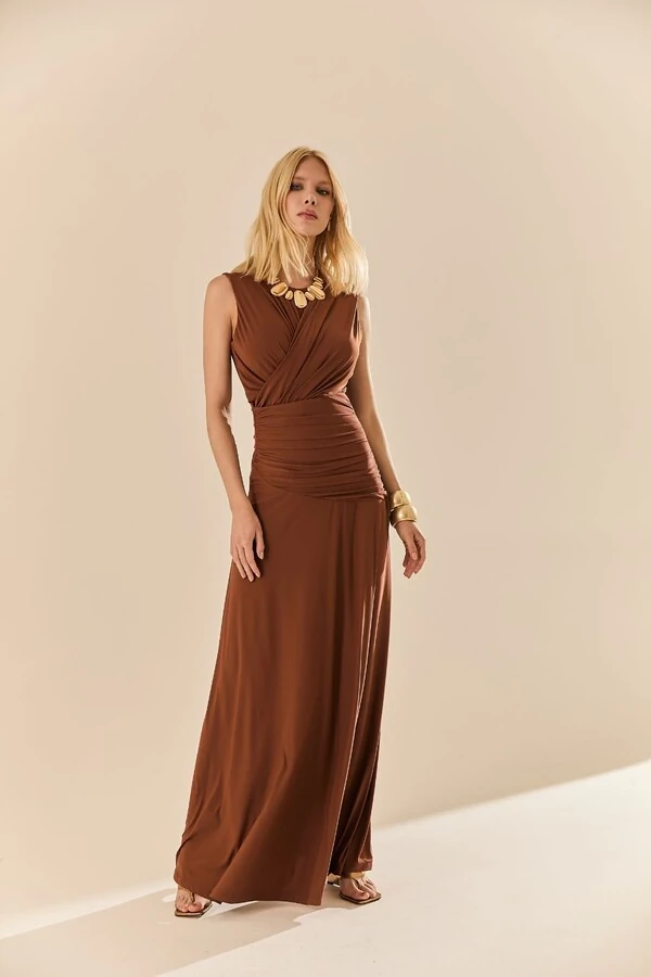 Vestido Maxi Drapeado