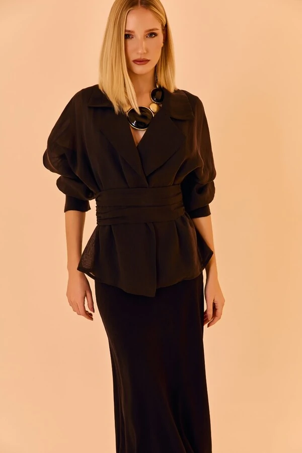 Camisa Organza Transpassada