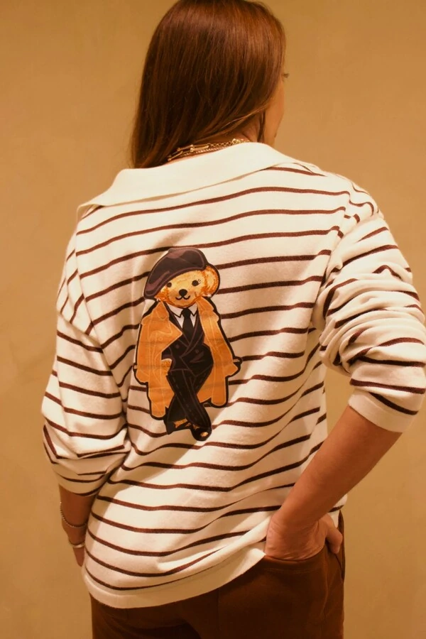 Blusa Listrada Polo Urso