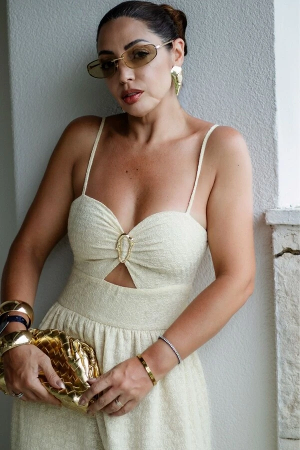 Vestido Fivela Busto