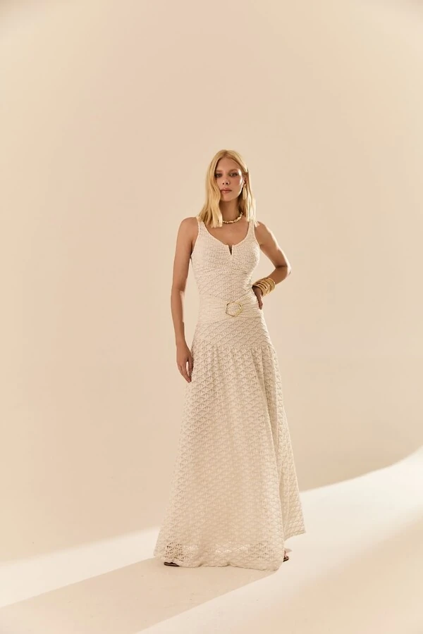 Saia Maxi Renda Botone