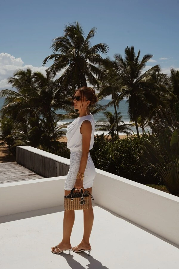 Vestido Drapeado C/ Saia Removivel