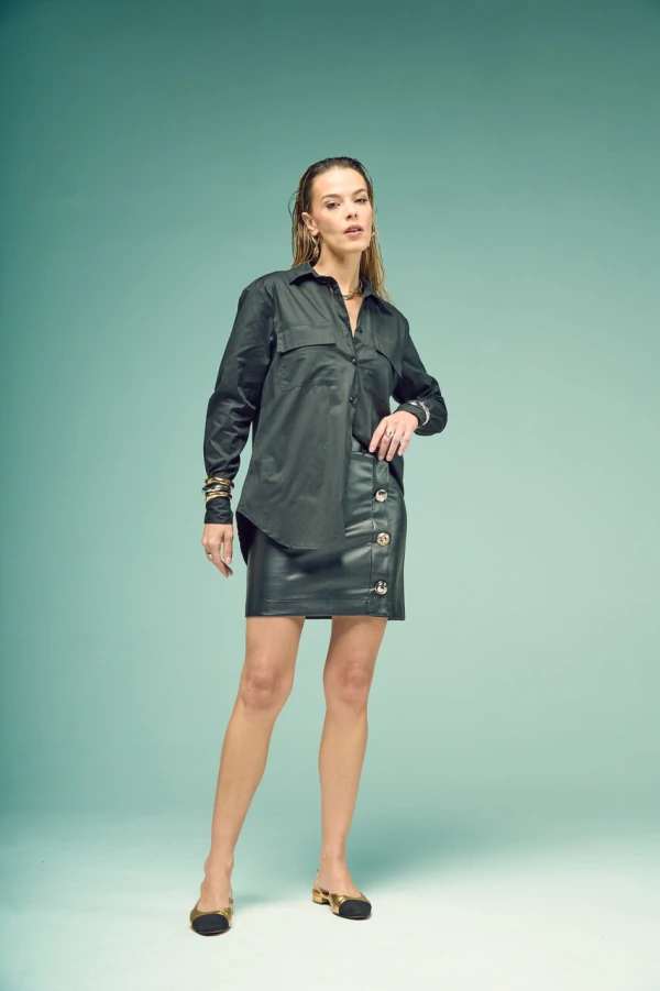 Camisa Oversized Abertura Costas