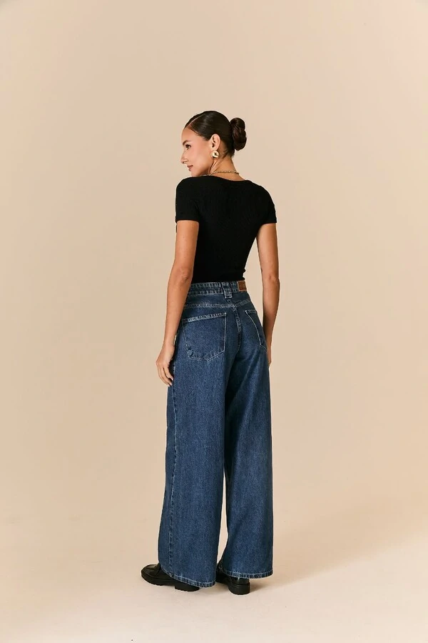 Blusa Malha Canelada Sem Costura