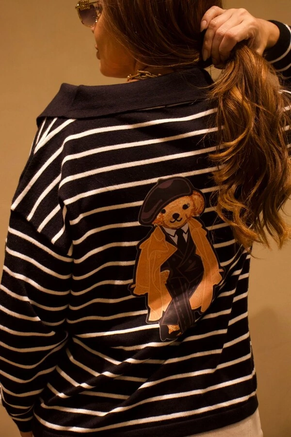 Blusa Listrada Polo Urso