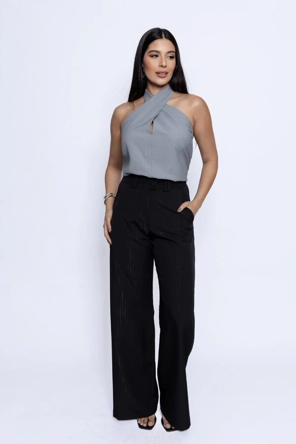 Top Frente Única Alças Transpassadas