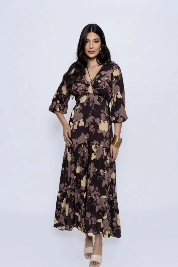 Vestido Longo Estampado