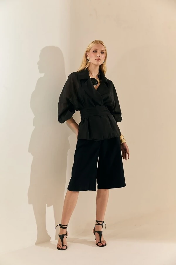 Camisa Transpassada Organza