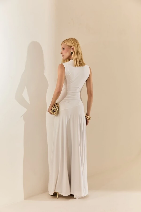 Vestido Maxi Drapeado