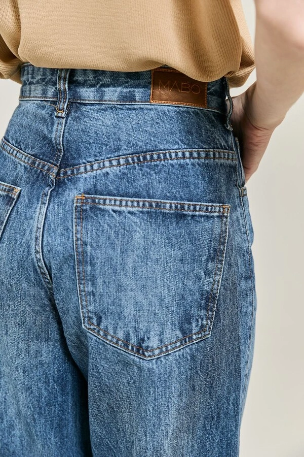 Calça Jeans Wide Leg Estonada