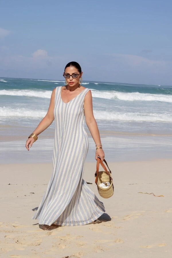 Vestido Crochet C/ Faixa