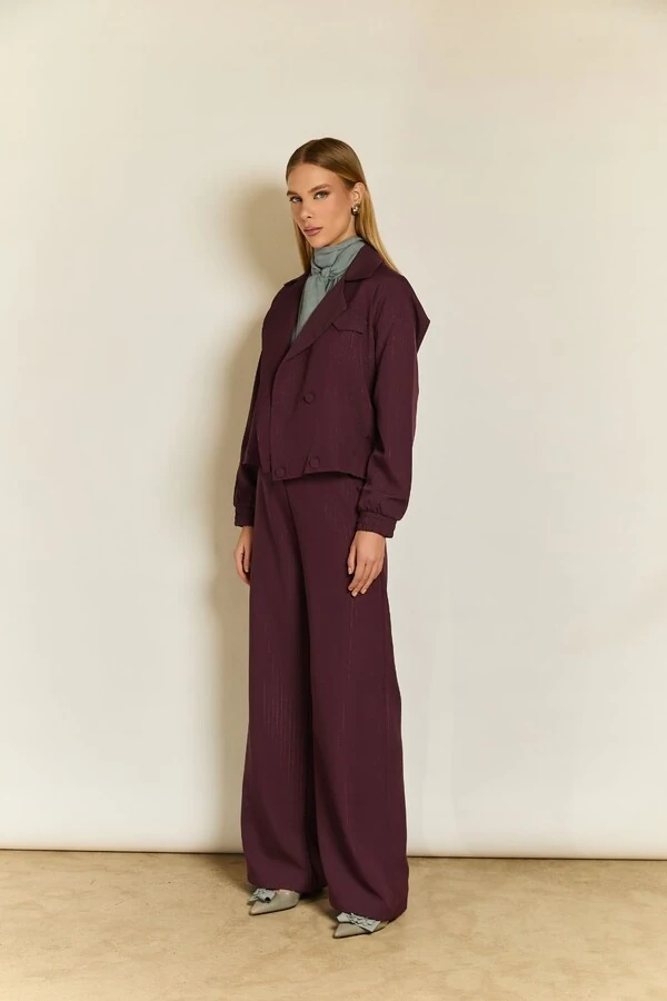 Jaqueta Bomber Risca Lurex