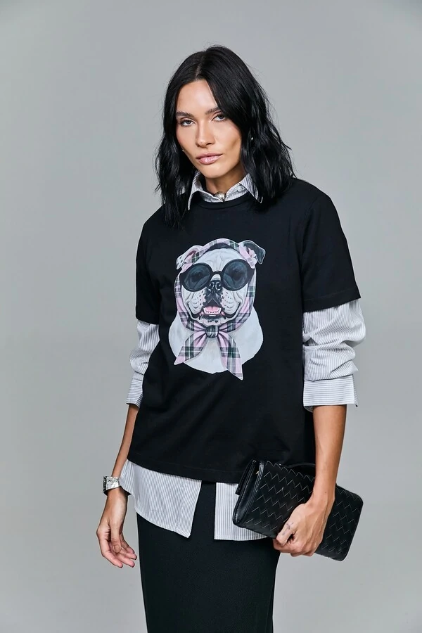 T-shirt Estampada Mascote Charlote