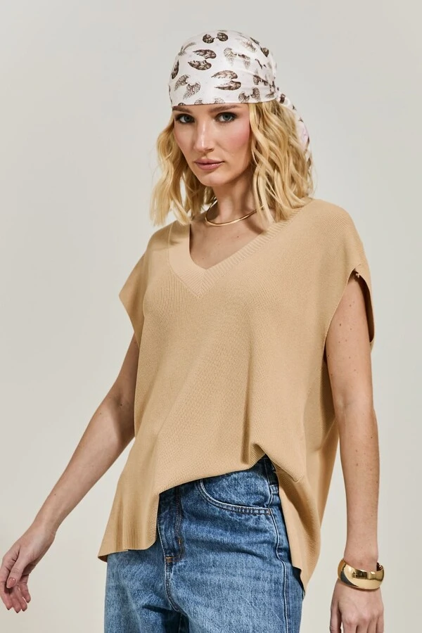 Colete Oversized Decote em V