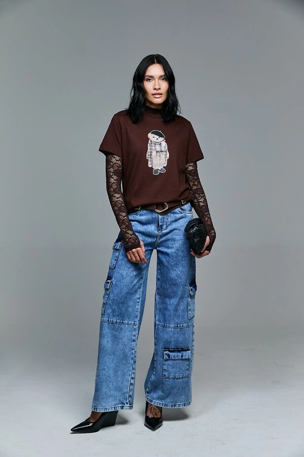 T-shirt Ursa Com Boina