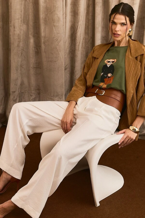 T-shirt Urso Estampada PRÉ-VENDA