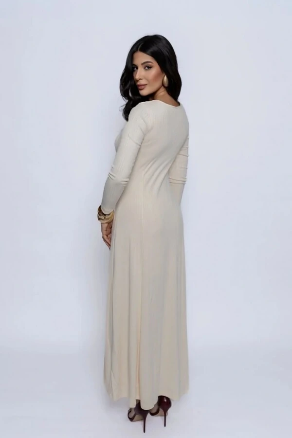 Vestido Canelado Detalhe Fivela