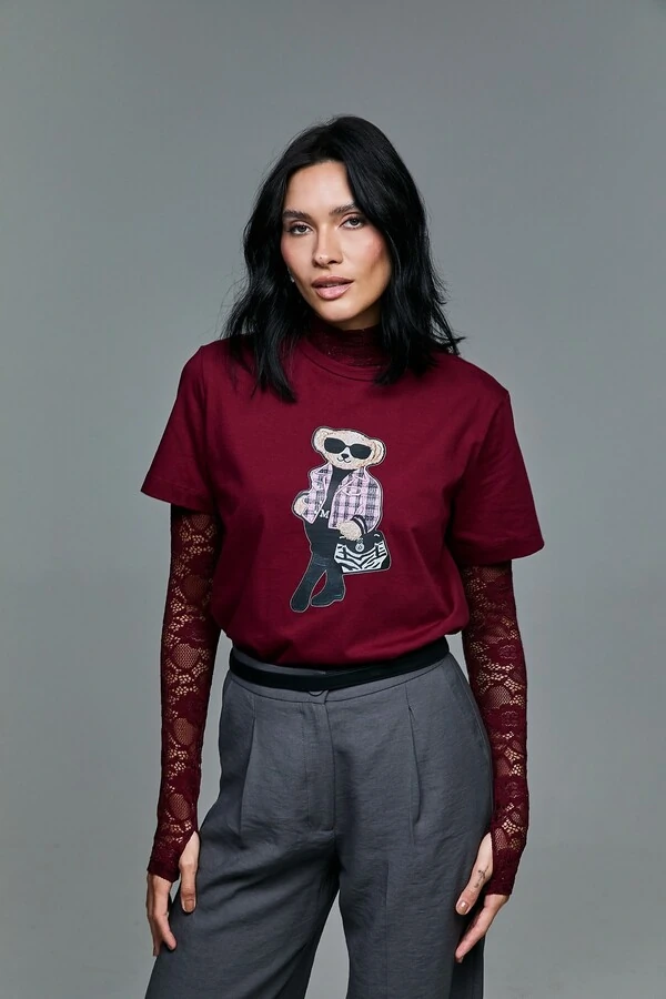 T-shirt Ursa Com Bolsa De Zebra