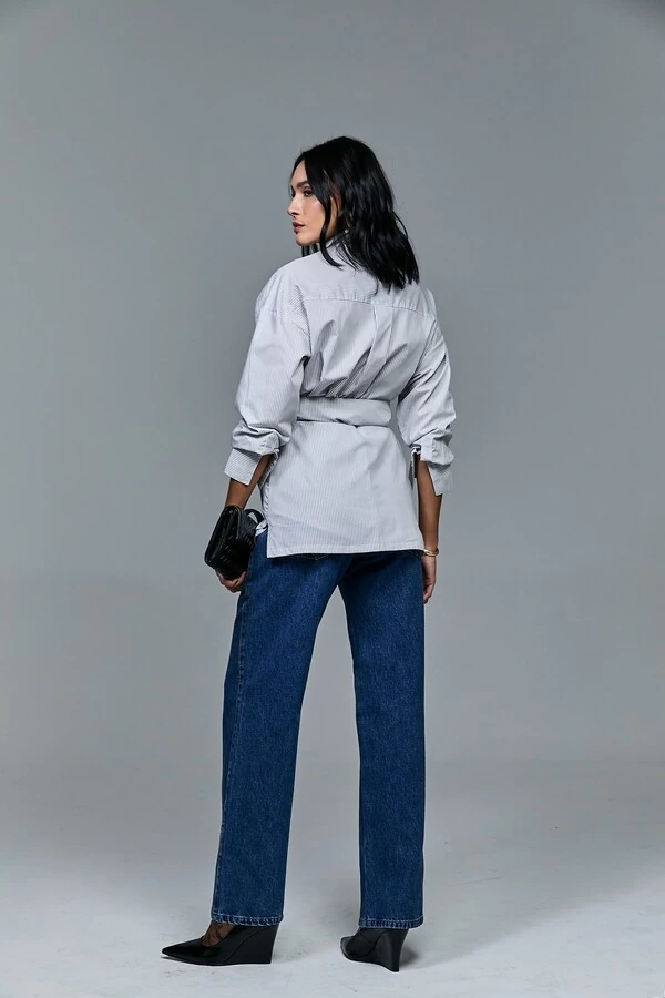 Camisa De Tricoline Com Saia Avulsa Sobreposta