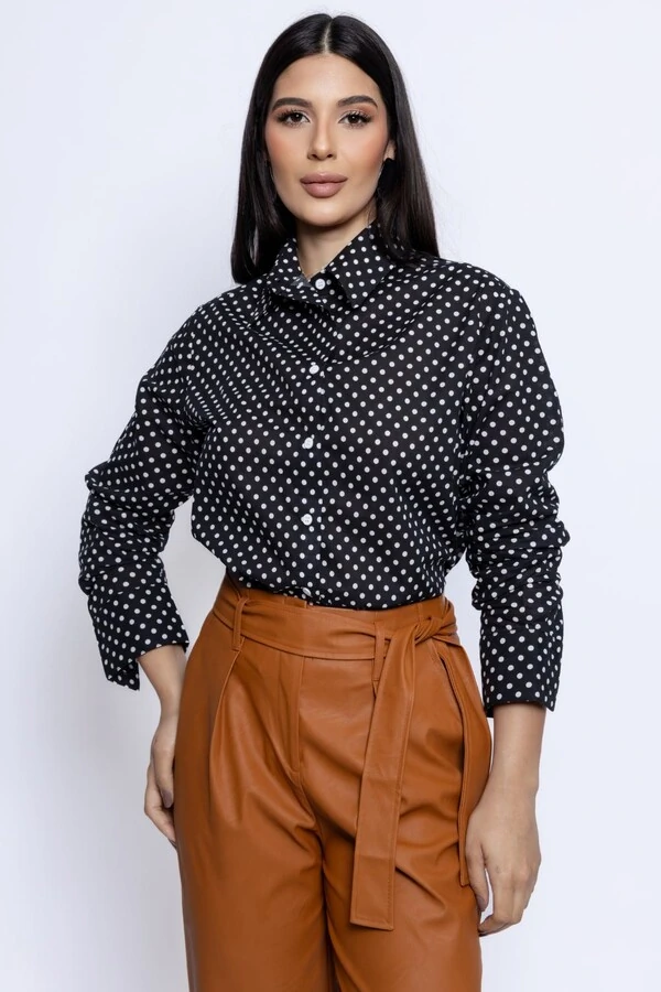 Camisa Oversized Poá