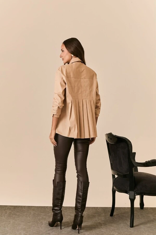 Camisa Tricoline Com Pregas