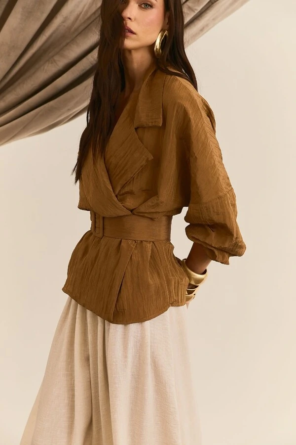 Camisa Transpassada Faixa