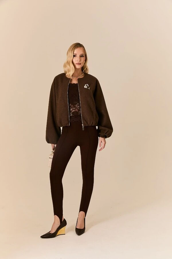 Jaqueta Bubble Broches