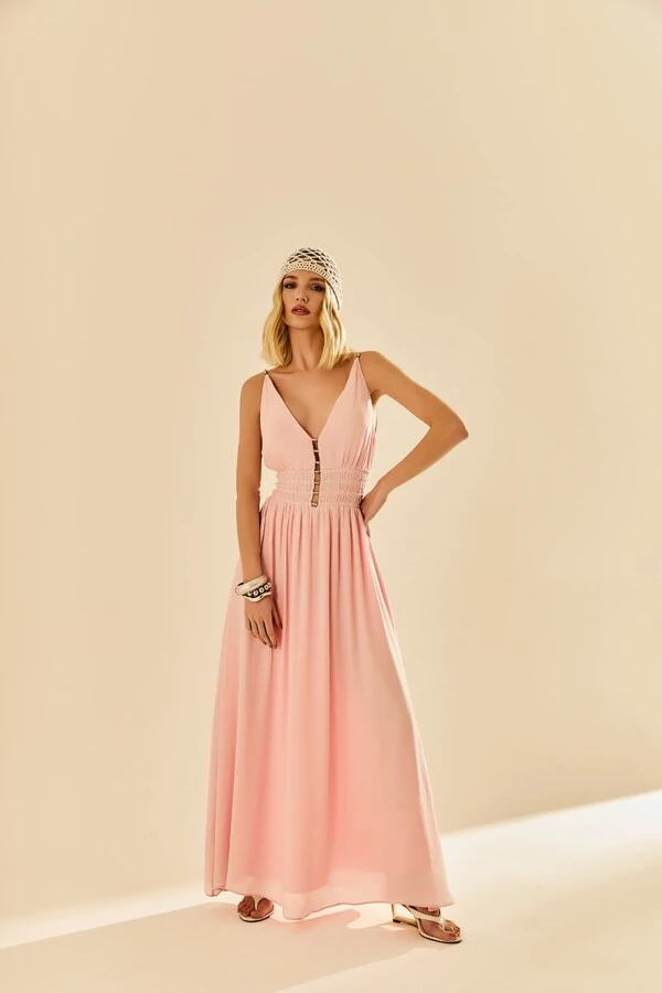 Vestido Longo Detalhe Vazado