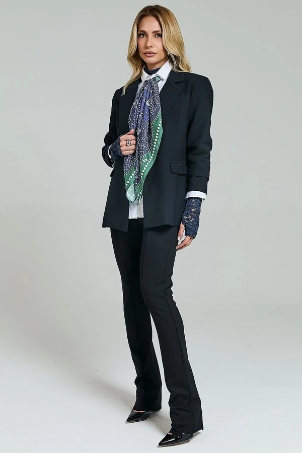 Blazer Alfaiataria Acinturado Com Lapela