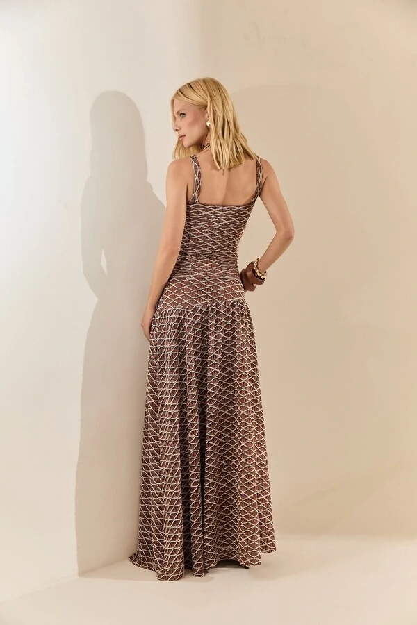 Saia Maxi Renda Botone