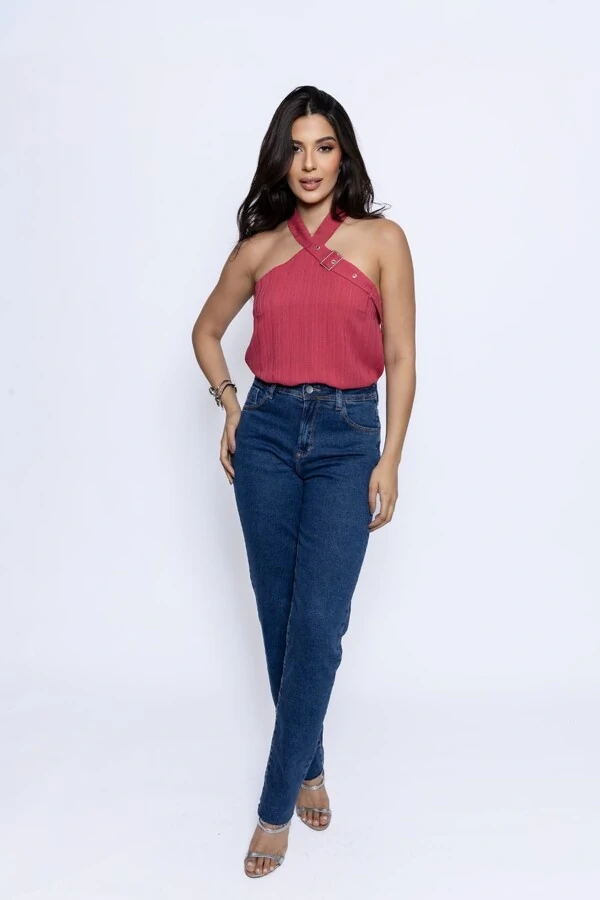 Blusa Halter Fivela