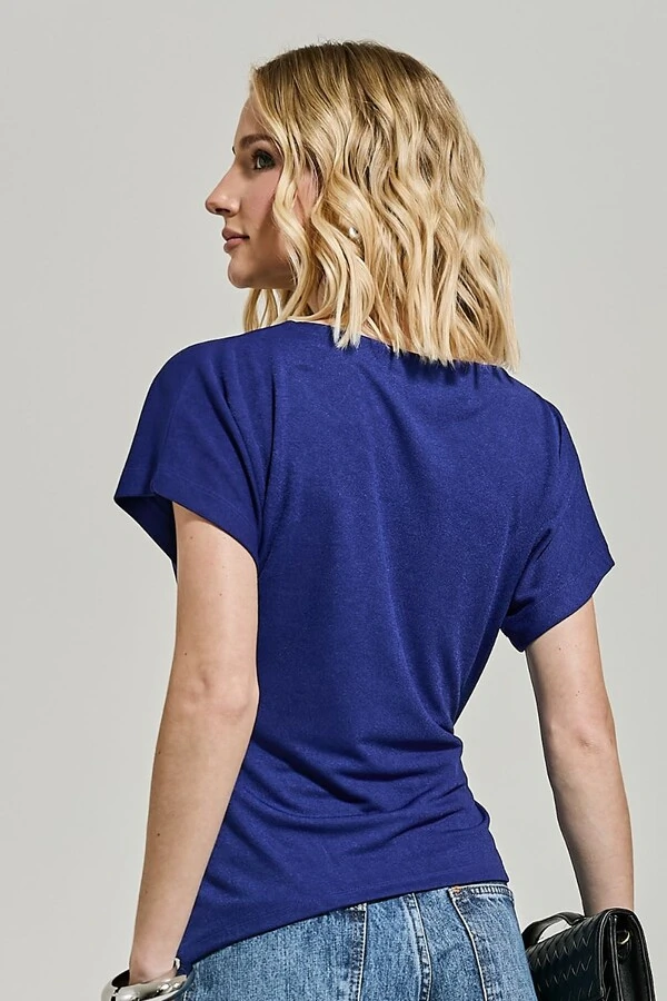 Blusa Malha Texturizada com Amarração