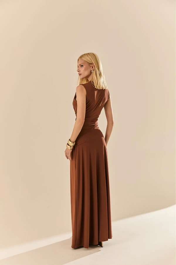 Vestido Maxi Drapeado