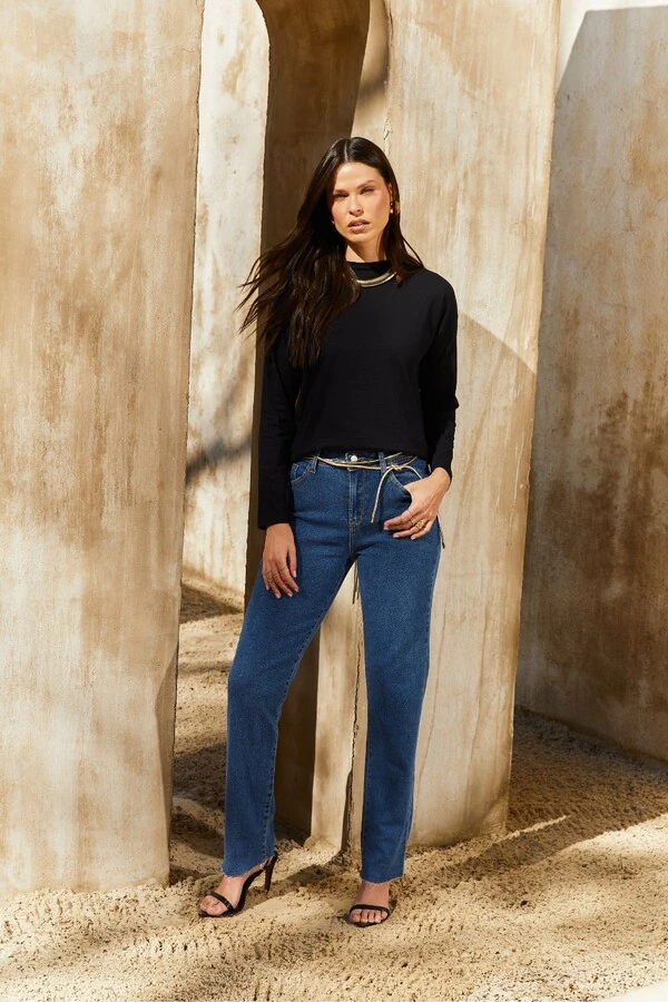 Calça Jeans Barra a Fio