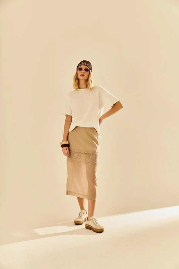 Saia Lápis Organza