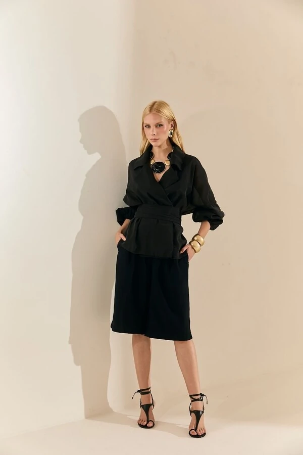 Camisa Transpassada Organza