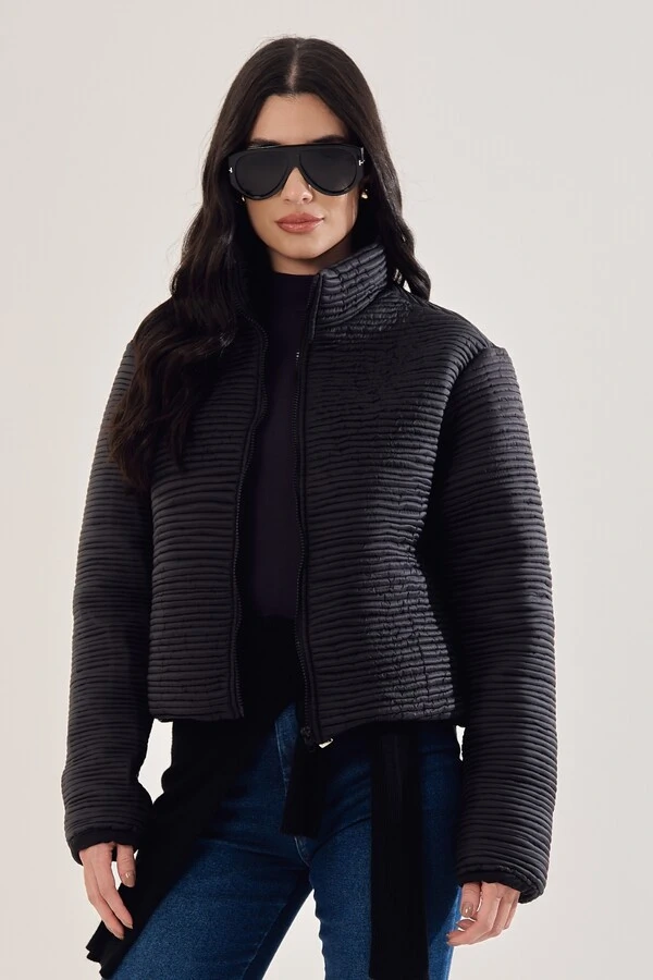 Jaqueta Puffer Canelada Bubble